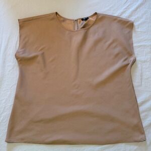 Women's Express Tan Short Sleeve Blouse Size Medium